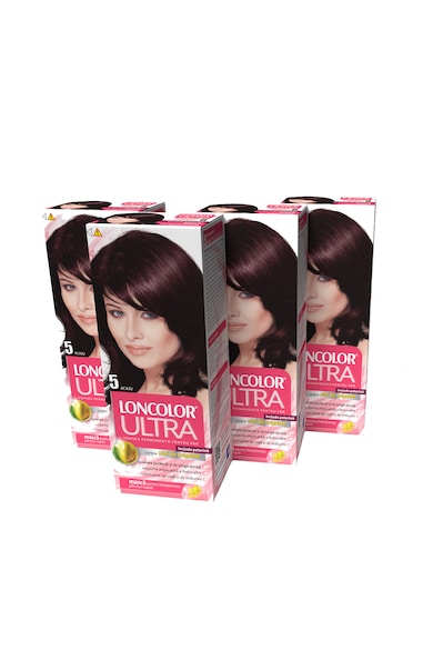 Loncolor Комплект: 4 x Перманентна боя за коса  Ultra 5 Кашу, 400 мл Жени