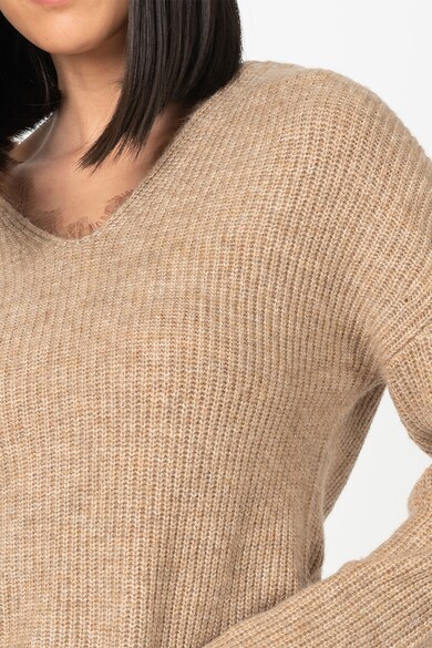 Only Aurola V-nyakú pulóver csipkeszegéllyel női