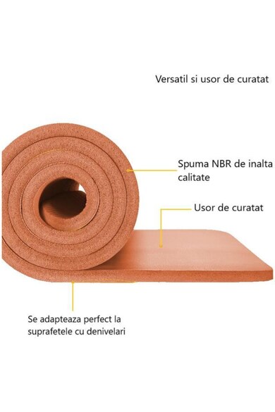 Kondition Saltea fitness, 180 x 60 x 1.5 cm, culoare portocaliu Femei