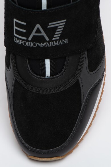 EA7 Pantofi sport de piele intoarsa cu banda cu velcro Femei