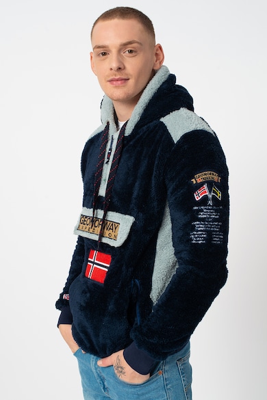Geographical Norway Gymclass kapucnis cipzáros pulóver logóval férfi