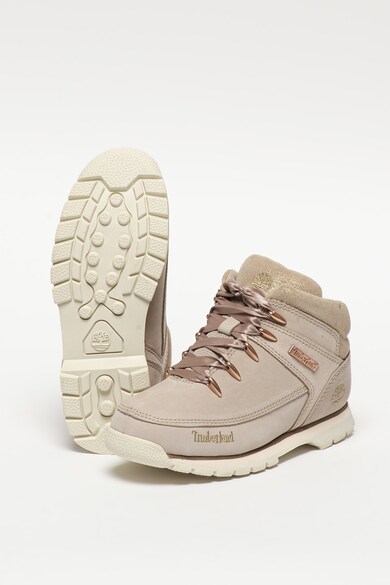 Timberland Ghete de piele intoarsa cu sireturi cu aspect de satin Euro Sprint Fete