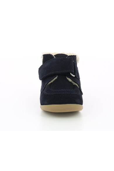 Kickers kids Ghete de piele intoarsa cu captuseala din material teddy Fete