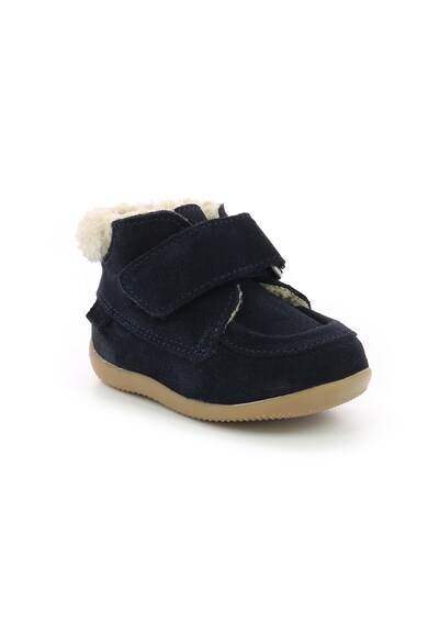 Kickers kids Ghete de piele intoarsa cu captuseala din material teddy Fete