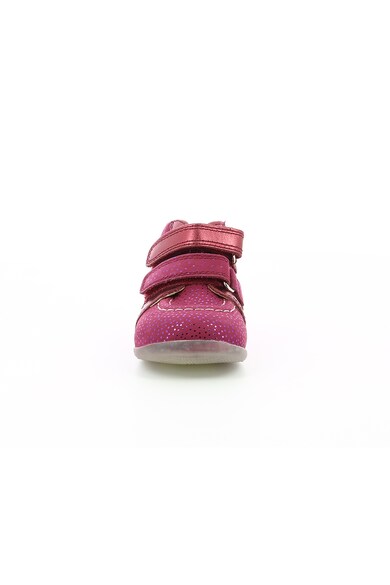 Kickers kids Ghete de piele intoarsa, cu velcro Fete