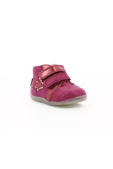 Kickers kids Ghete de piele intoarsa, cu velcro Fete