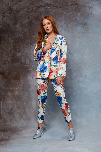 MIAU by Clara Rotescu Pantaloni cu imprimeu floral Rubi Femei