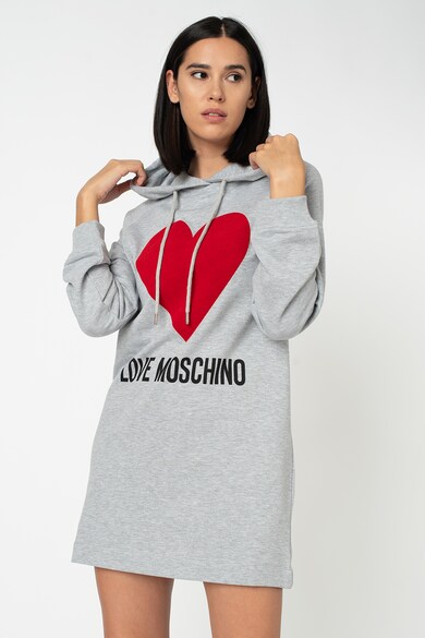 Love Moschino Rochie tip hanorac cu imprimeu logo Femei