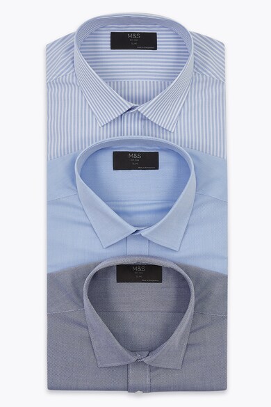 Marks & Spencer Set de camasi slim fit - 3 piese Barbati