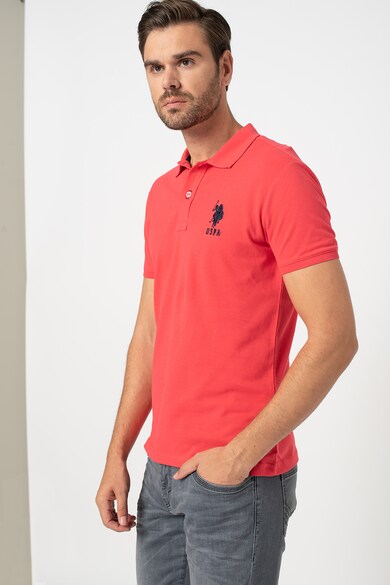 U.S. Polo Assn. Tricou polo slim fit din material pique Barbati