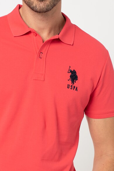 U.S. Polo Assn. Tricou polo slim fit din material pique Barbati