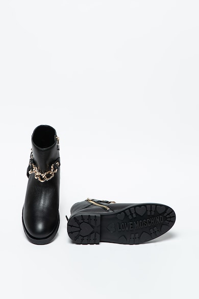 Love Moschino Ghete de piele cu detalii lant Femei