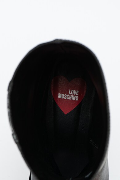 Love Moschino Botine Chelsea de piele cu toc inalt Femei