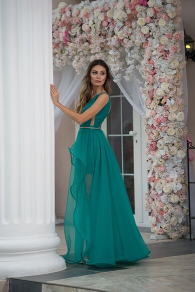 CASA DE MODA VIGO Rochie maxi cu decolteu adanc pe partea din spate si slit lateral Elif Femei