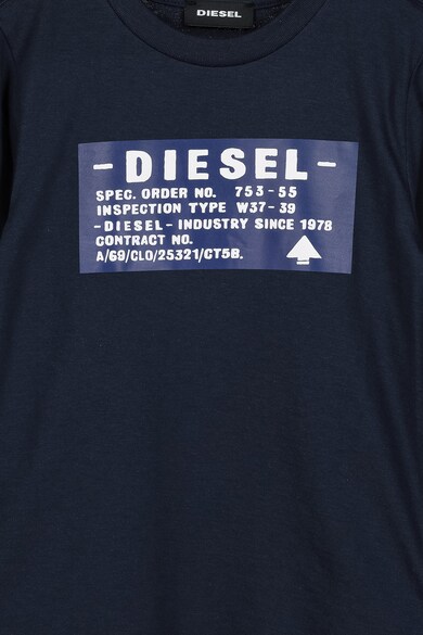 Diesel Bluza cu imprimeu logo si decolteu la baza gatului Fete