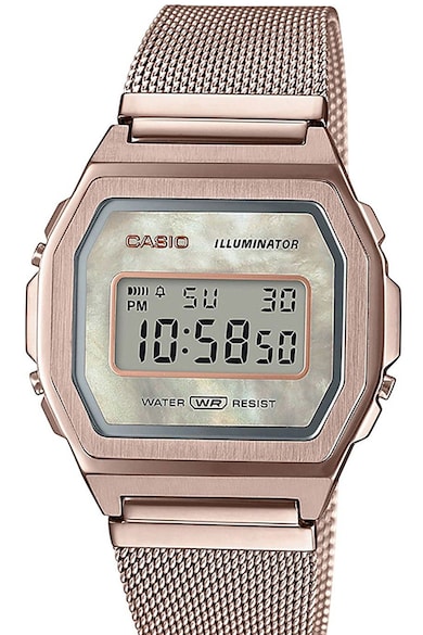 Casio Цифров часовник с мрежеста верижка Жени