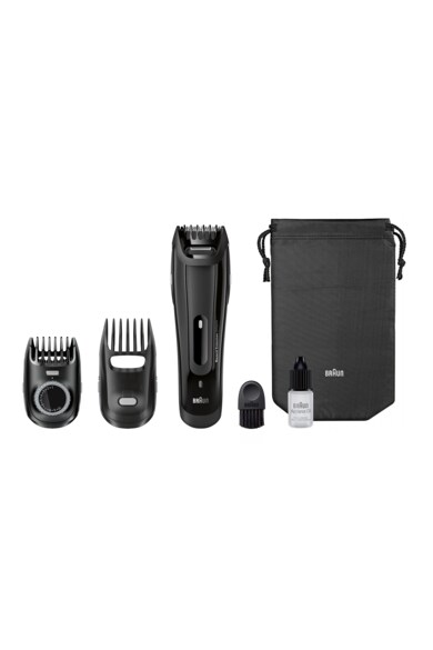 Braun Aparat de tuns barba  BT5070, Sistem Slide&Style, 25 setari lungime, Lavabil, Negru Barbati