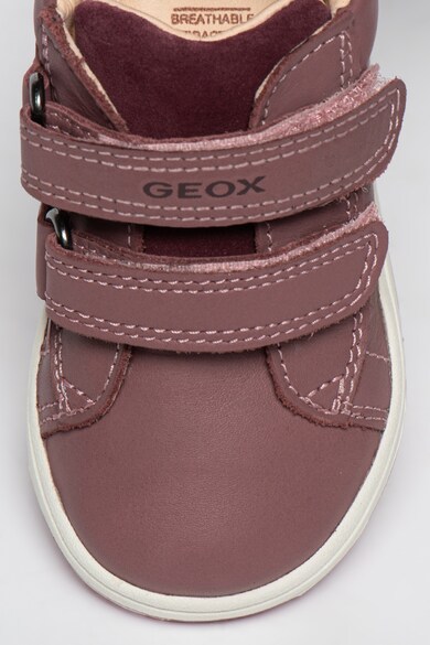 Geox Pantofi sport din piele intoarsa si piele cu inchidere velcro Biglia Fete