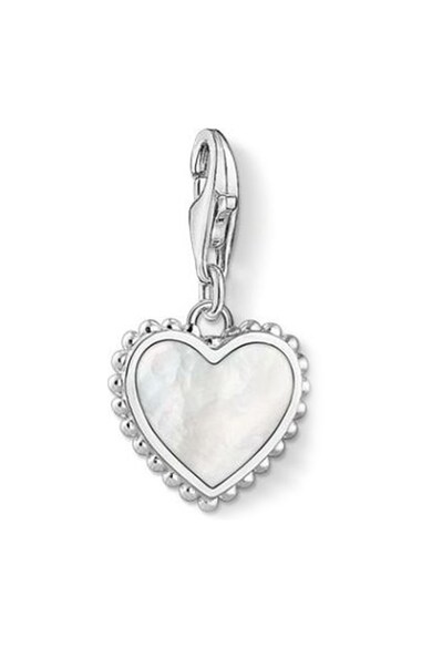 Thomas Sabo Talisman in forma de inima din argint veritabil, decorat cu Mother of Pearl Femei
