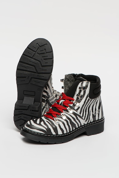 Bullboxer Bocanci cu piele si imprimeu zebra Fete