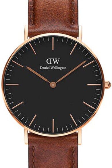 Daniel Wellington Ceas din otel inoxidabil cu o curea din piele Femei