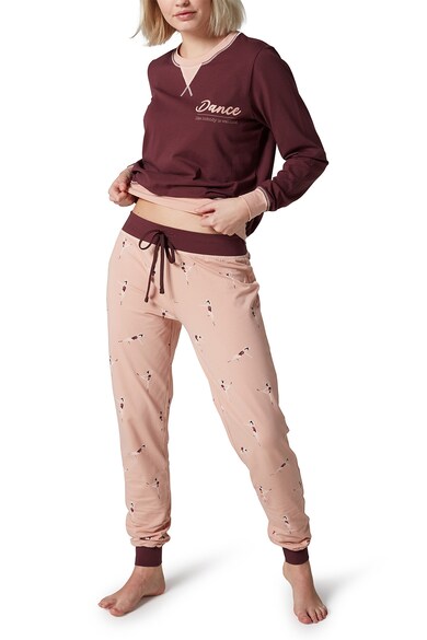 Skiny Pijama lunga cu model grafic Femei