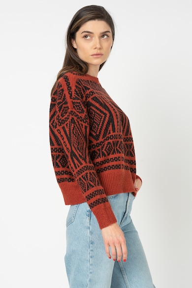 Only Geometrikus mintájú gyapjútartalmú pulóver női