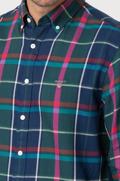 Gant Normál fazonú kockás ing hímzett részlettel férfi