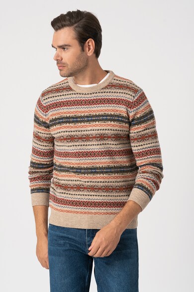 Gant Pulover de lana cu model fair isle Barbati