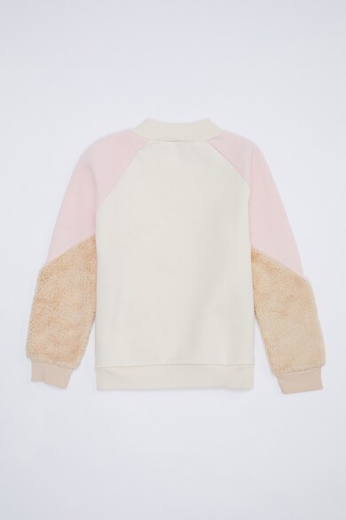 DeFacto Colorblock dizájnos pulóver bolyhos részletekkel Lány
