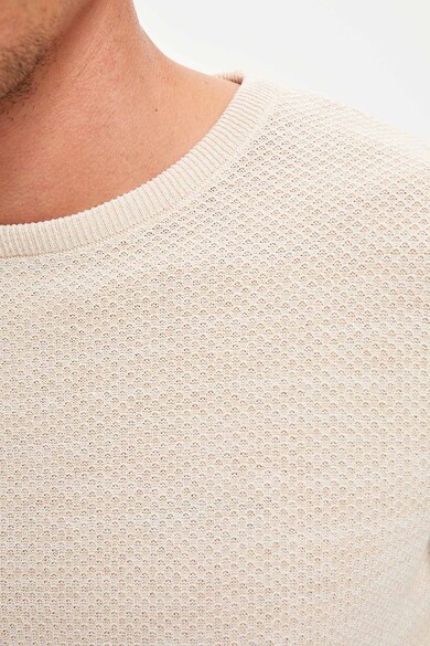 DeFacto Texturált kerek nyakú pulóver férfi