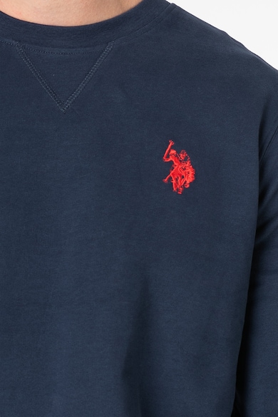 U.S. Polo Assn. Pamutpulóver hímzett logóval férfi