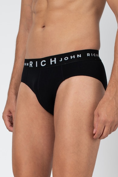 John Richmond Underwear John Richmond, Set de chiloti cu banda cu logo in talie Perez - 3 perechi Barbati