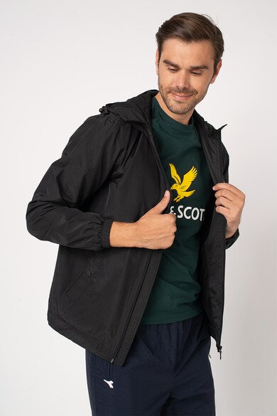 Lyle & Scott Jacheta usoara cu gluga si broderie Barbati