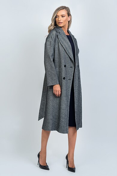 EMA\T Concept Palton din amestec de lana virgina cu model gingham Outdoor Brainstorming Femei