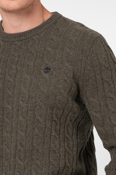 Timberland Vastag kötésmintájú pulóver logóval férfi