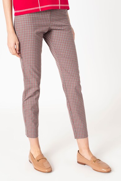 Stefanel Pantaloni crop cu imprimeu in carouri Femei