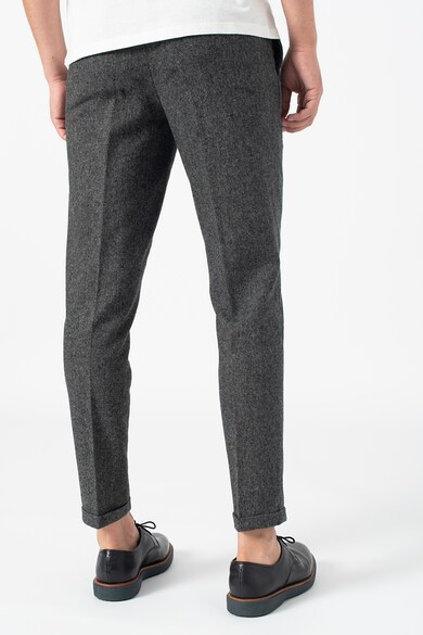 Selected Homme Pantaloni crop conici din amestec de lana Barbati