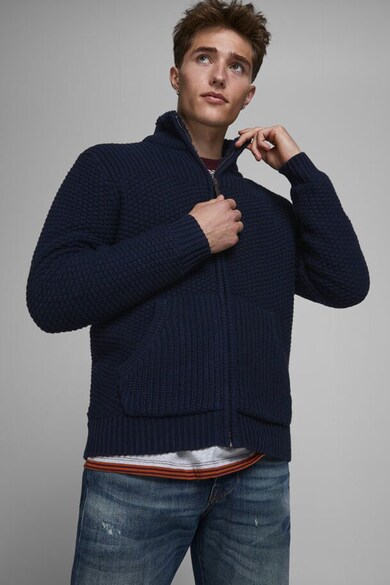 Jack & Jones Cardigan cu fermoar si guler mediu Barbati