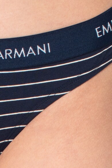 Emporio Armani Underwear Set de chiloti si bustiera de bumbac, cu imprimeu Femei