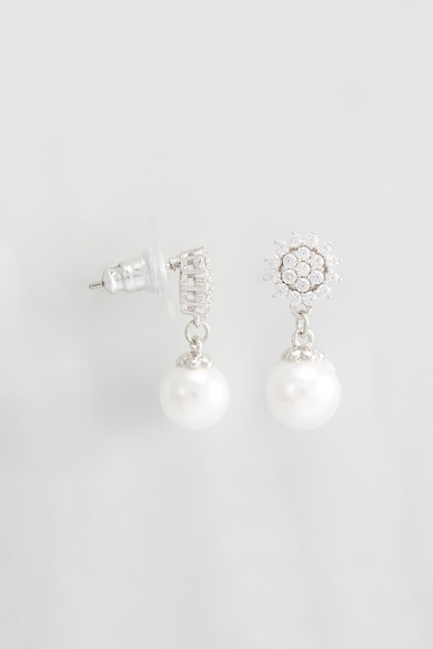 U.S. Polo Assn. Cercei drop decorati cu perle sintetice si cristale Femei