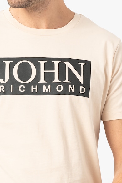 John Richmond Tricou cu decolteu la baza gatului si imprimeu logo Gasher Barbati