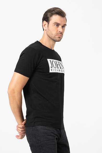 John Richmond Tricou cu decolteu la baza gatului si imprimeu logo Gasher Barbati