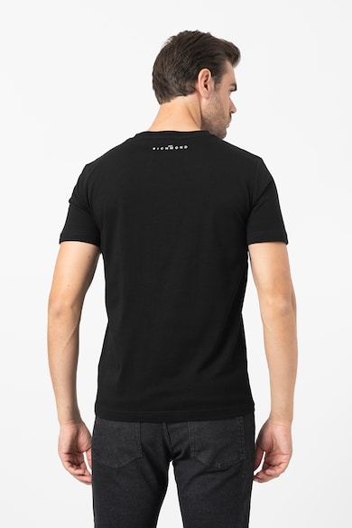 John Richmond Tricou cu decolteu la baza gatului si imprimeu logo Gasher Barbati