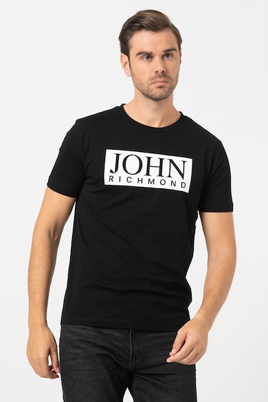 John Richmond Tricou cu decolteu la baza gatului si imprimeu logo Gasher Barbati