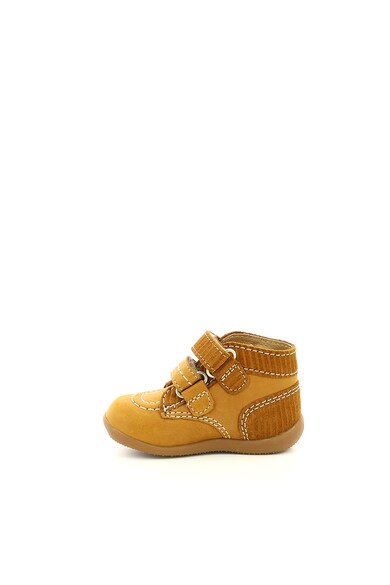 Kickers kids Ghete din piele cu garnituri striate Baieti