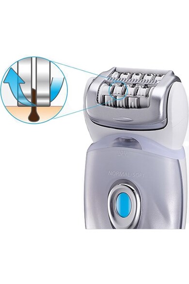 Panasonic Epilator  , Wet & Dry, 48 pensete, Alb/Argintiu Femei