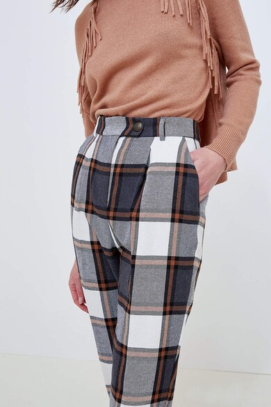 Motivi Pantaloni cu talie inalta si model tartan Femei