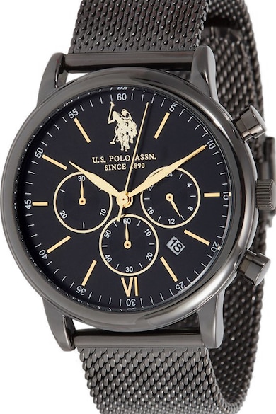 U.S. Polo Assn. Chrono karóra hálós fémszíjjal férfi