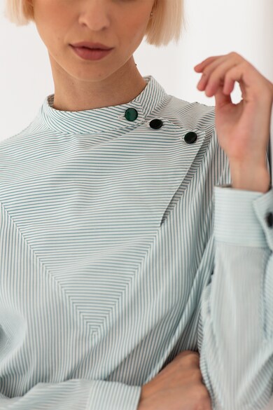 UNDRESS Bluza tip tunica cu nasturi contrastanti Femei